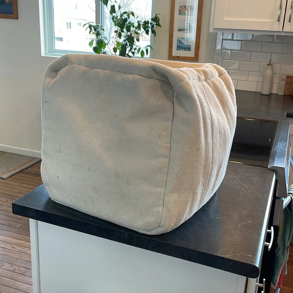 West elm canvas pouf